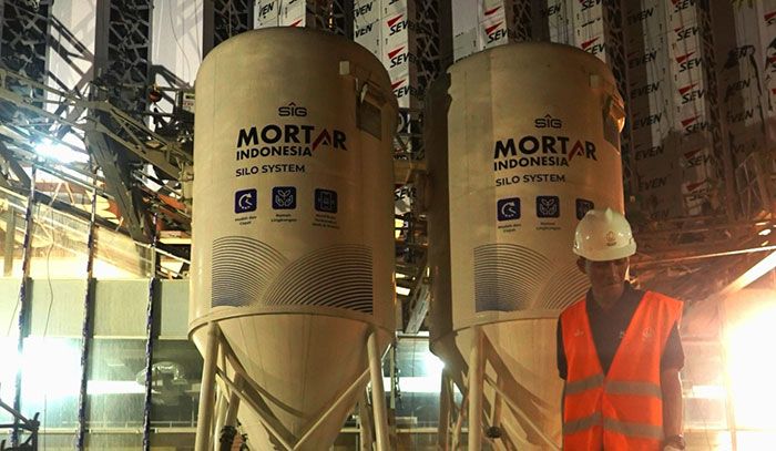 PT MKI Pasok Ribuan Ton Mortar untuk Pembangunan BUMN Center di Jakarta