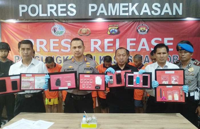 Delapan Tersangka Narkoba Kembali Dibekuk Jajaran Satresnarkoba Polres Pamekasan