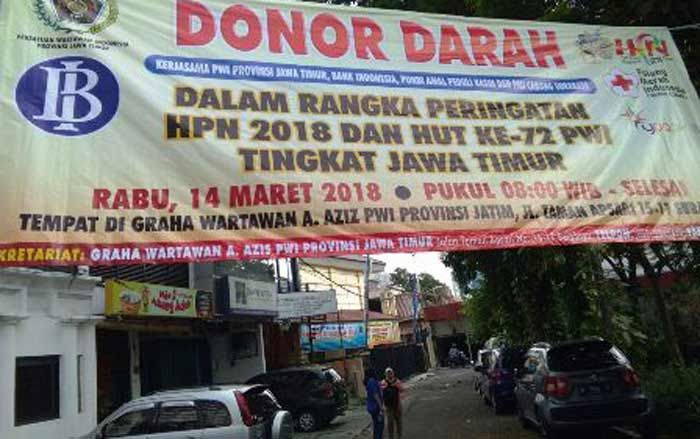 Meriahkan HPN 2018, PWI Jatim Gelar Donor Darah Meriahkan HPN 2018, PWI Jatim Gelar Donor Darah