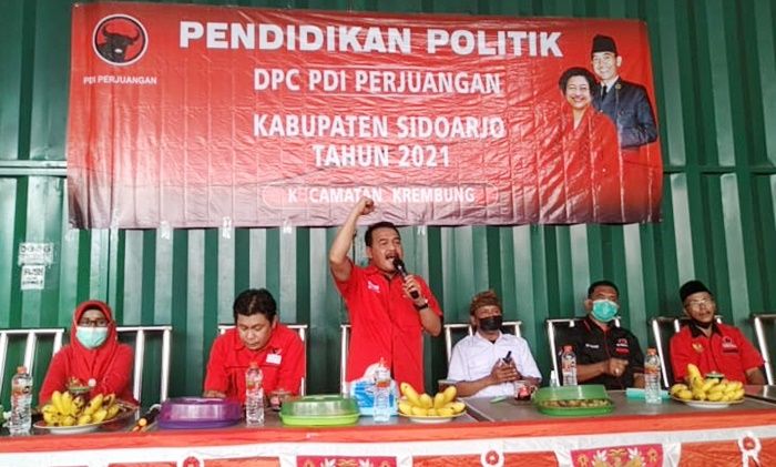 Gelar ​Pendidikan Politik Kaum Muda di Krembung, PDIP Sidoarjo Tegaskan 4 Pilar Kebangsaan