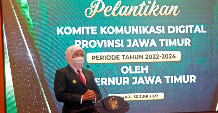 Kadiskominfotik Kota Pasuruan Ikuti Pelantikan Komite Komunikasi Digital Jawa Timur