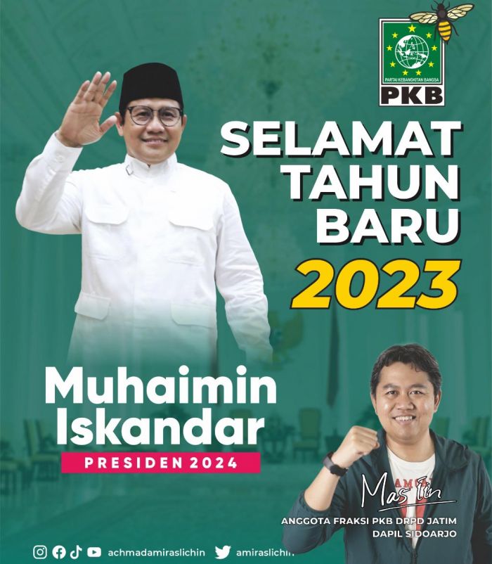 Mas Iin, Anggota Fraksi PKB DPRD Jatim Mengucapkan Selamat Tahun Baru 2023