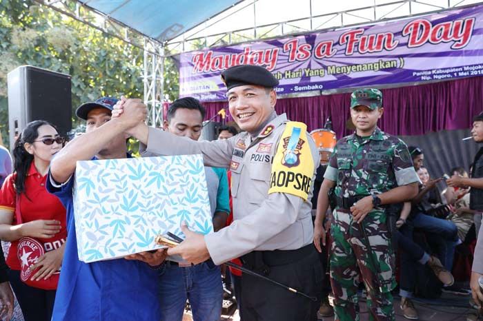 Begini Cara Kapolres Mojokerto Ciptakan May Day Is Fun Day Begini Cara Kapolres Mojokerto Ciptakan May Day Is Fun Day