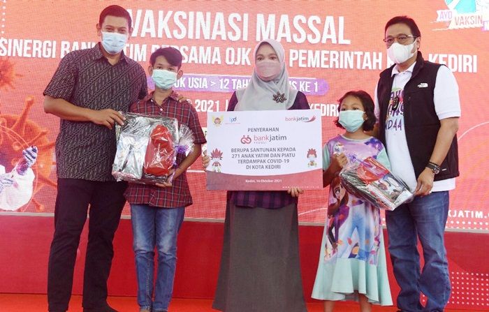 Wali Kota Kediri Apresiasi CSR Bank Jatim untuk Anak Yatim Piatu Dampak Covid-19