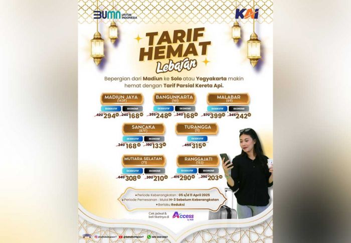 Mau ke Solo atau Yogyakarta? Naik Kereta dari Madiun Ada Tarif Hemat Lebaran!