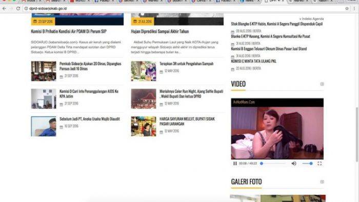 Situs DPRD Sidoarjo Diretas, Tayangkan Konten Porno Asia Situs DPRD Sidoarjo Diretas, Tayangkan Konten Porno Asia