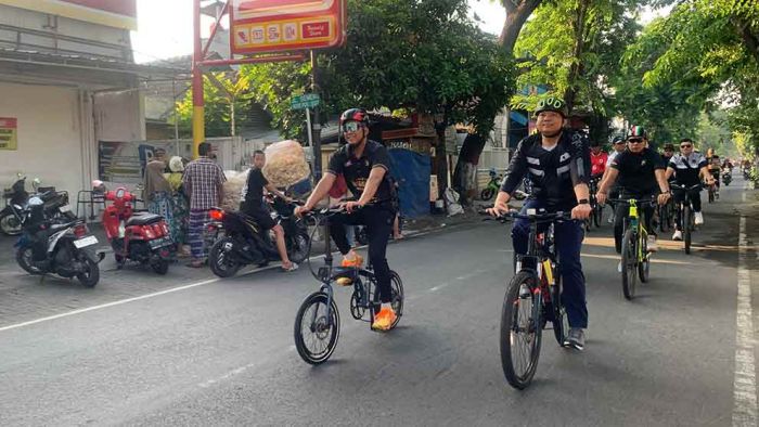 Kapolres Mojokerto Kota Gowes Sapa Warga dan Pantau Kamtibmas