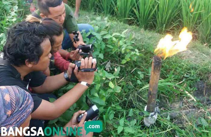 Titik Semburan Gas di Pangkur Ngawi Bertambah, Kini Muncul dari Area Persawahan Desa Bendo