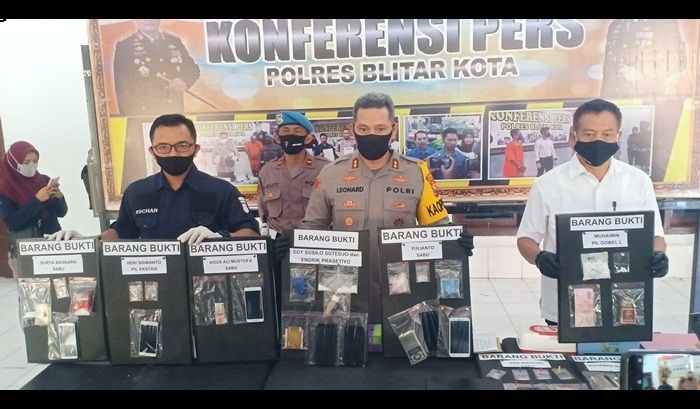 Amankan 9 Tersangka Kasus Narkoba, Polres Blitar Kota Ungkap Jaringan Lapas