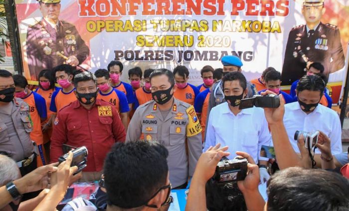 17 Tersangka Diamankan Hasil Operasi Tumpas Narkoba Polres Jombang