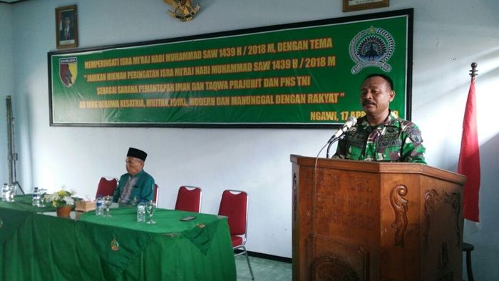 ​Dandim Anyar Hadiri Peringatan Isra Miraj di Makodim Ngawi