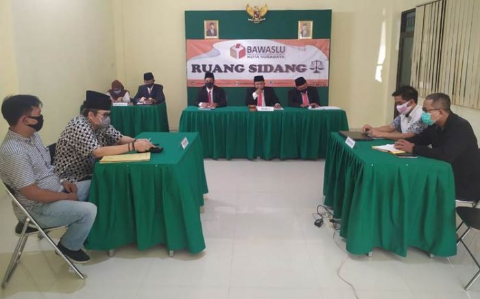 Tertutup Bagi Awak Media, Sidang Sengketa Bapaslon Perseorangan Vs KPU Surabaya Masih Buntu 