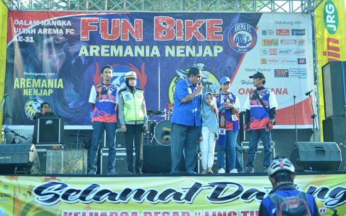 Semarakkan HUT ke-31, Arema FC dan Malcovic Community Gelar Fun Bike