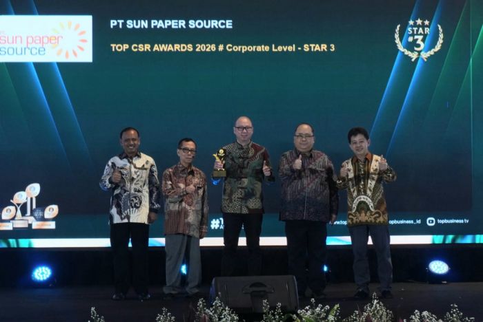 Berhasil  Integrasi ESG dan Bisnis Berkelanjutan, Sun Paper Source Raih TOP CSR Awards 2026