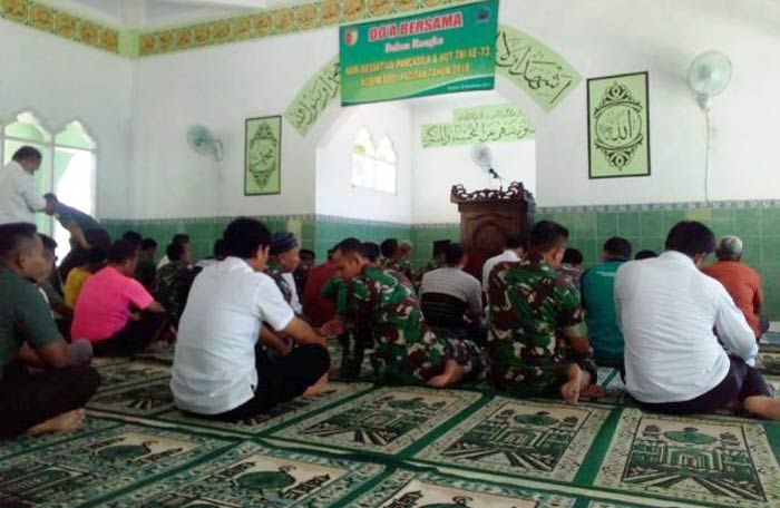 Anggota Kodim 0801 Pacitan Gelar Doa Bersama untuk Korban Bencana Palu dan Donggala