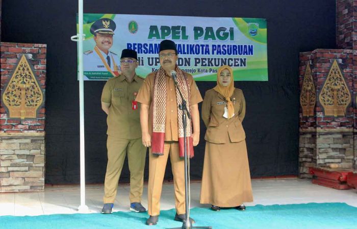 Siswa SDN Pekuncen Antusias Ikuti Apel Pagi Bersama Gus Ipul