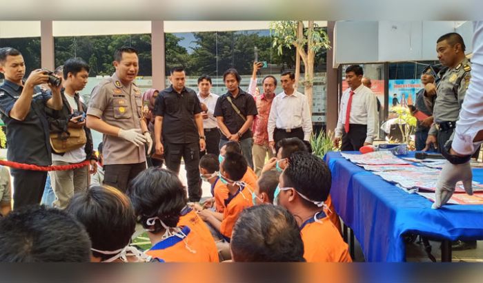 Sebulan, Polres Gresik Gulung 18 Pengedar dan Pemakai Narkoba