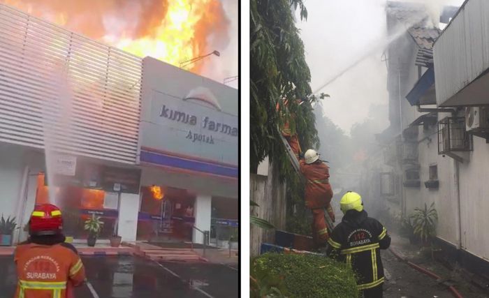 Korsleting, Apotek Kimia Farma Diponegoro Terbakar Hebat Korsleting, Apotek Kimia Farma Diponegoro Terbakar Hebat