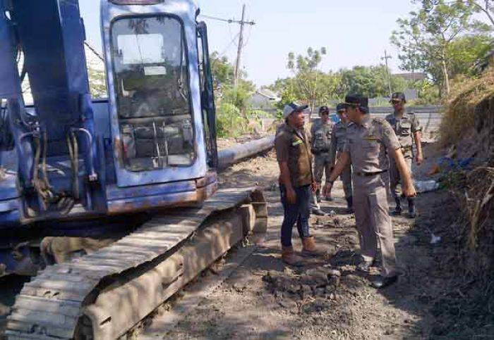 Proyek Pemasangan Pipa PJB di Kembangan Gresik Akhirnya Dihentikan Satpol PP