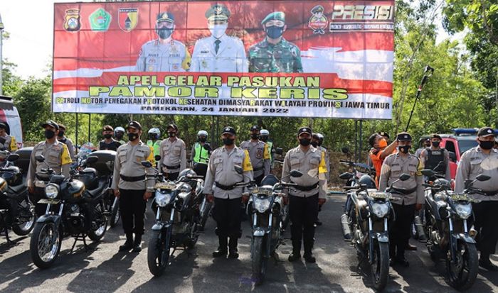 ​Forkopimda Pamekasan Gelar Apel Pasukan Pamor Keris