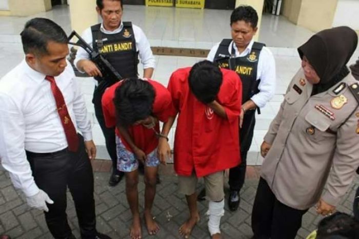 Dua Pelaku Curanmor Jaringan Surabaya Timur Berhasil Dibekuk