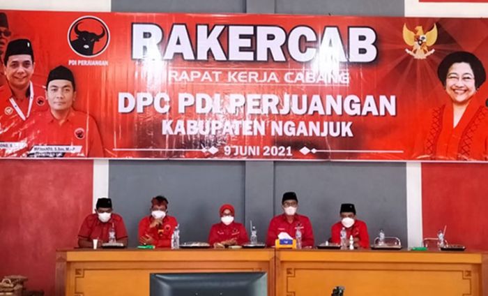 Digelar Virtual, Rakercab DPC PDIP Nganjuk Sinergikan Tiga Pilar