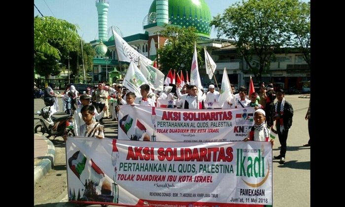 ​Ratusan Massa ADSP Pamekasan Gelar Aksi Solidaritas Rakyat Palestina