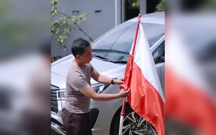 Saking Semangatnya, Bendera Merah-Putih di Pasuruan Terbalik Jadi Putih-Merah