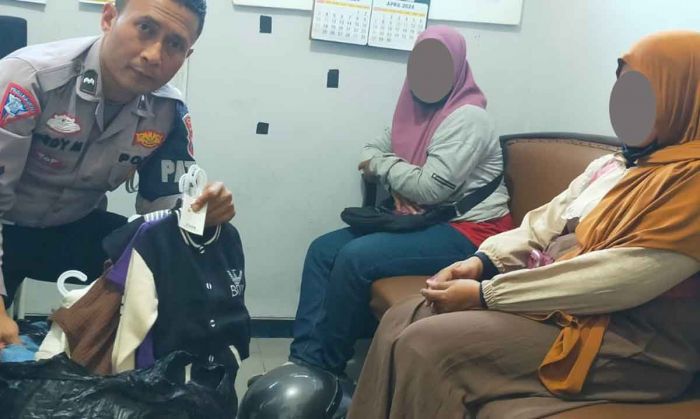 Anggota Satlantas Polres Batu Amankan 2 Terduga Pencuri Baju