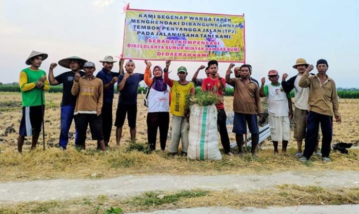 Warga Ngotot Tolak Proyek Pipanisasi Gas Bumi di Tuban