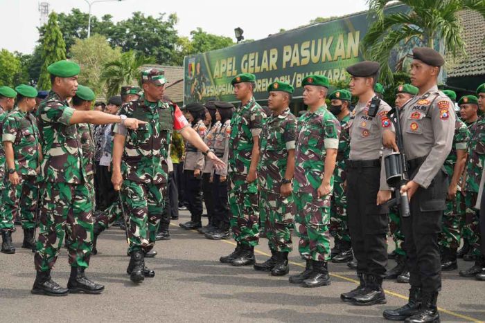 Danrem 084/BJ Pimpin Apel Gelar Pasukan Pengamanan VVIP Kunjungan Presiden 