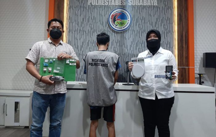 Jadi Pengedar Narkoba Antarkota, Warga Gedangan Diringkus Polrestabes Surabaya