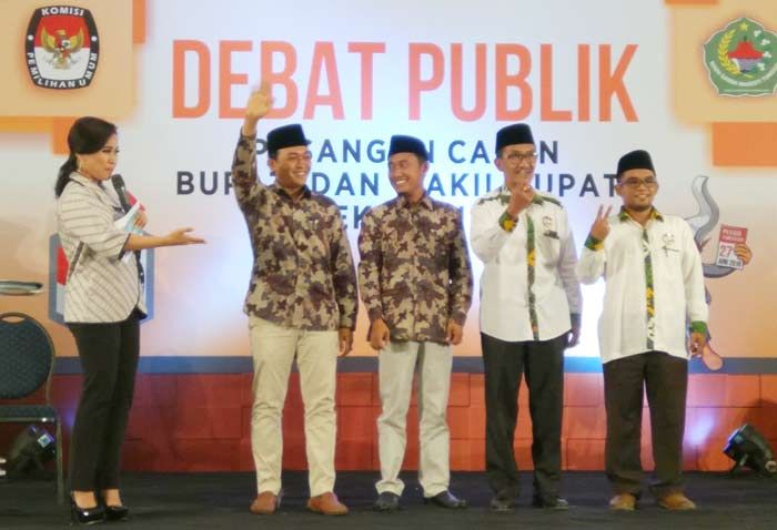 Yel-yel Warnai Debat Publik Jilid II Paslon Bupati dan Wabup Pamekasan 
