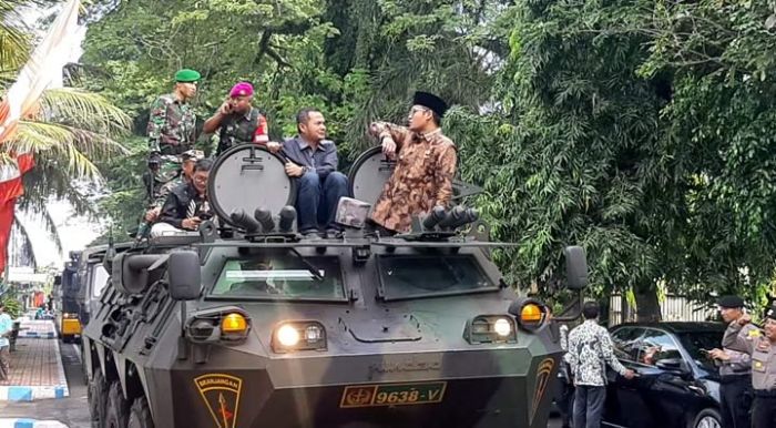 Apel Pergeseran Pasukan untuk Pengamanan Pemilu di Bangkalan, Kapolres Sampaikan 5 Pesan