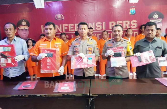 Operasi Tumpas Semeru, Polres Mojokerto Kota Gulung 16 Tersangka Operasi Tumpas Semeru, Polres Mojokerto Kota Gulung 16 Tersangka