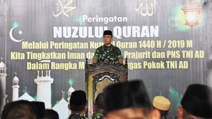 Nuzulul Qur’an, Pangdam V/Brawijaya Minta Prajurit Tingkatkan Keimanan dan Ketakwaan