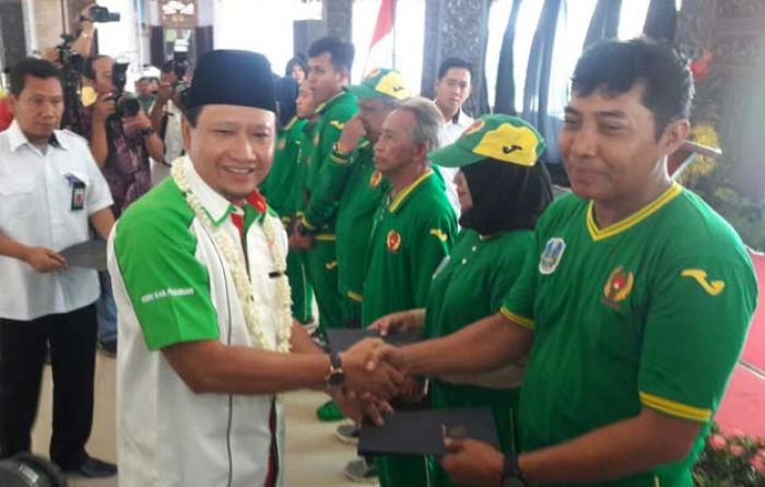 Sambut Atlet Peraih Emas PON, Bupati Irsyad Janji Kembangkan Olahraga di Pasuruan