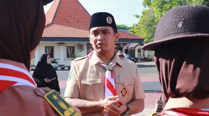 Wali Kota Pasuruan Lepas Kontingen Pramuka ke Prestasi Penegak Jawa Timur 2025