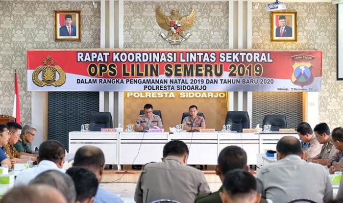 Rakor Lintas Sektoral Ops Lilin Semeru 2019, Polresta Sidoarjo Siap Amankan Nataru