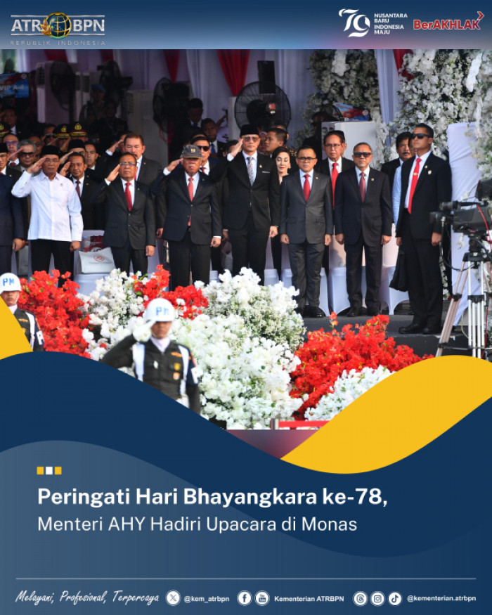 Menteri AHY Hadiri Upacara Hari Bhayangkara ke-78 di Monas Menteri AHY Hadiri Upacara Hari Bhayangkara ke-78 di Monas