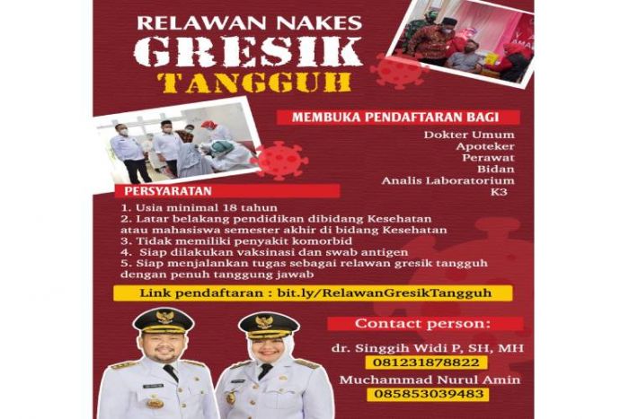 Satu Jam Dibuka, Relawan Nakes Gresik Tangguh Jaring Puluhan Pendaftar