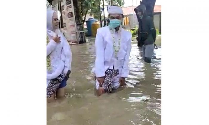 Kali Lamong Kembali Meluap, Ribuan Rumah dan Ratusan Hektare Sawah di Benjeng Gresik Terendam