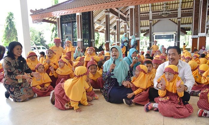 Dikunjungi Ratusan Anak TK di Pendopo Delta Wibawa, Ini Kata Wabup Nur Ahmad