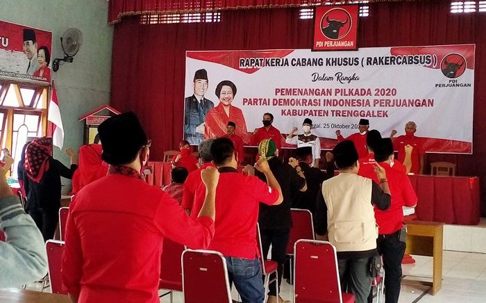 Gelar Rakercabsus, PDIP Trengggalek: Wajib Hukumnya Paslon Ipin-Syah Menang di Pilkada