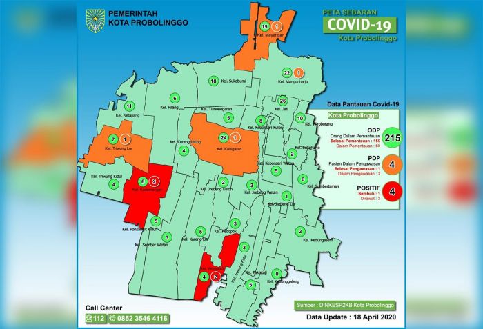 Update Corona di Kota Probolinggo: 1 Orang Sembuh, Pasien Positif Tambah 2 Orang Update Corona di Kota Probolinggo: 1 Orang Sembuh, Pasien Positif Tambah 2 Orang