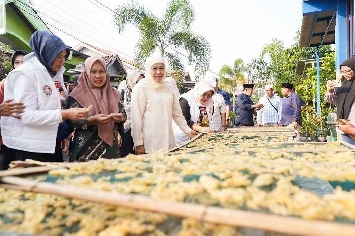 Kunjungi Kampung Kripik Olahan Ayam di Sidowungu Gresik, Khofifah Pesankan Dua Hal Penting Kunjungi Kampung Kripik Olahan Ayam di Sidowungu Gresik, Khofifah Pesankan Dua Hal Penting