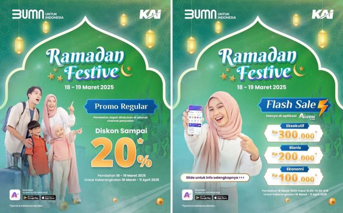 Banjir Promo Ramadan Festive dari Daop 7 Madiun, Ada Diskon 20% dan Flash Sale Banjir Promo Ramadan Festive dari Daop 7 Madiun, Ada Diskon 20% dan Flash Sale