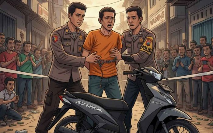 Polres Nganjuk Berhasil Ungkap Aksi Pencurian Motor, Satu Pelaku Ditangkap