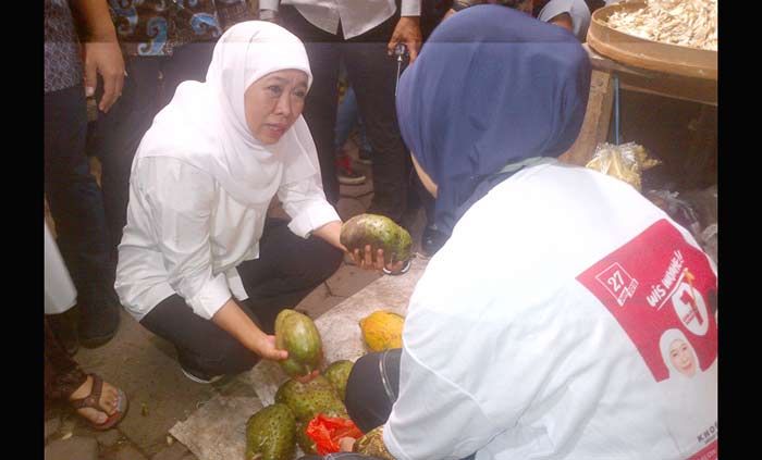 Khofifah Busukan ke Pasar Tradisional Mojokerto