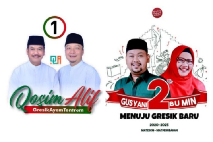 Siapa Juara di Pilbup Gresik 2020? QA dan Niat Sama-sama Klaim Menang 70 Persen